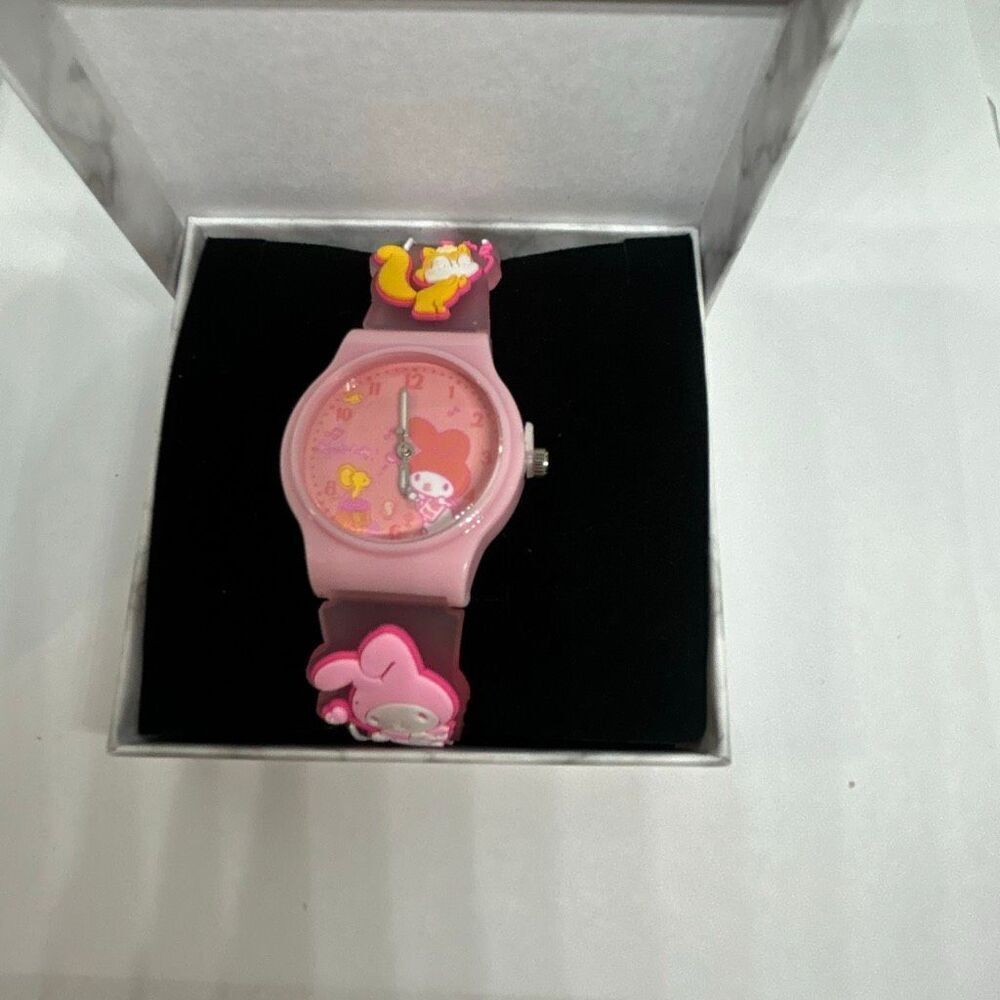My Melody Adjustable Girls Watch Pink Silicone Band – Sanrio